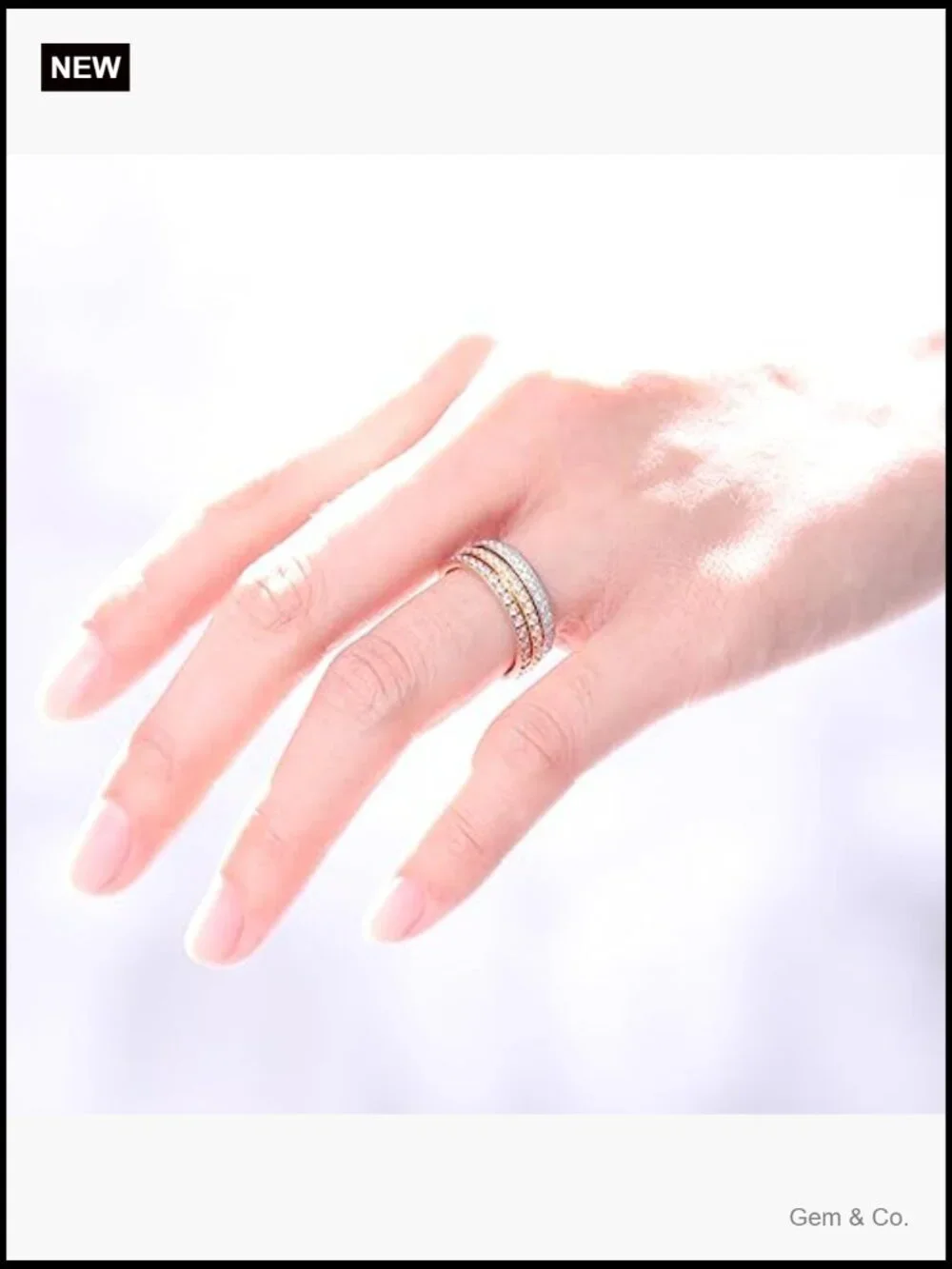 Titanium Cubic Zirconia Eternity Band Ring Size 9 Wedding Engagement